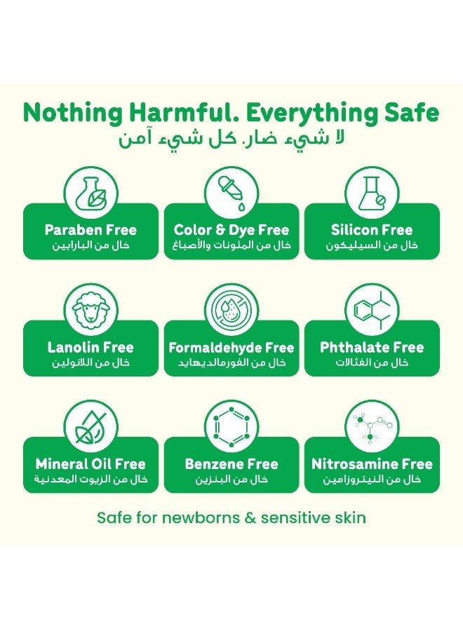 إنفانت لوشن ENFANT Extra Mild Moisture – لوشن عضوي مرطب للأطفال 250 مل، غني بالسيراميد وزيت الأرغان وزيت الزيتون، لطيف على بشرة حديثي الولادة الحساسة، يوفر ترطيباً لمدة 24 ساعة، خالٍ من البارابين، ومضاد للحساسية. - Image 5