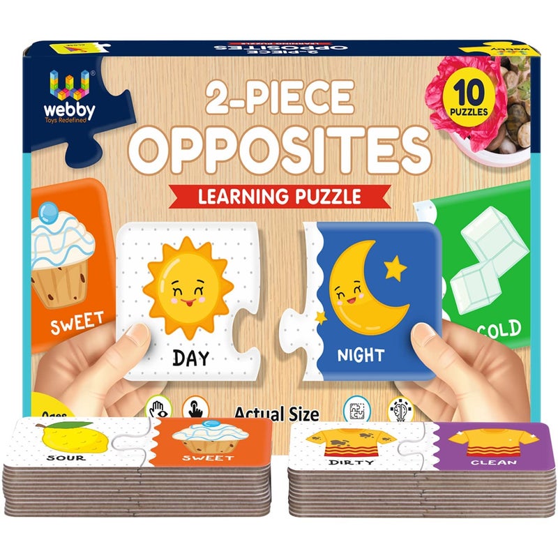 Webby Opposites 2 Pieces Learning Pack Jigsaw Puzzle, Montessori Early Educational Pre School Puzzle Toys for 2+ Years Kid - Image 5