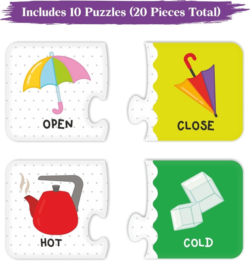 Webby Opposites 2 Pieces Learning Pack Jigsaw Puzzle, Montessori Early Educational Pre School Puzzle Toys for 2+ Years Kid - Image 2