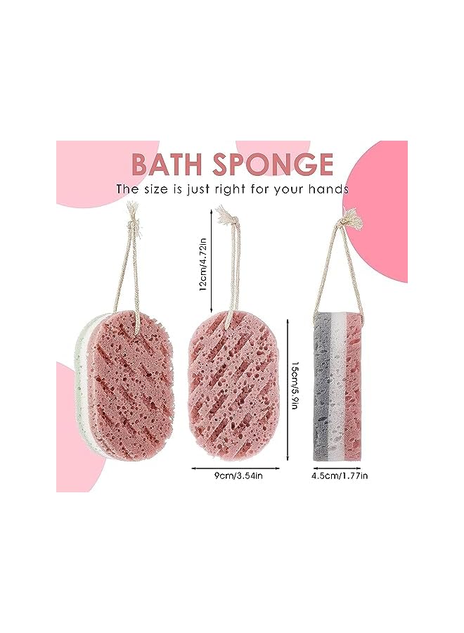 Zaboon 3 Pcs Bath Sponge For Women Sponge Loofah Body Scrubber Deep Exfoliation Shower Sponge For Body Large Group 1 - Image 2