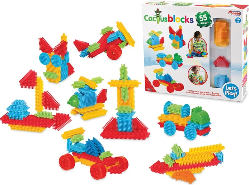 dede Grandpa Cactus Blocks 55 Pieces Educational Tutorial Toy Blocks