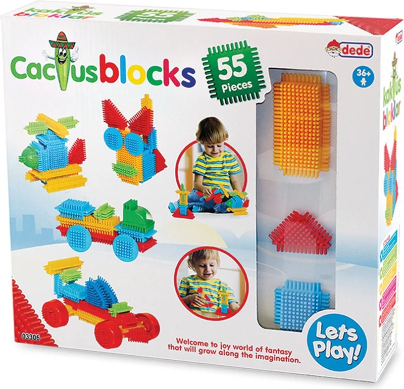 dede Grandpa Cactus Blocks 55 Pieces Educational Tutorial Toy Blocks