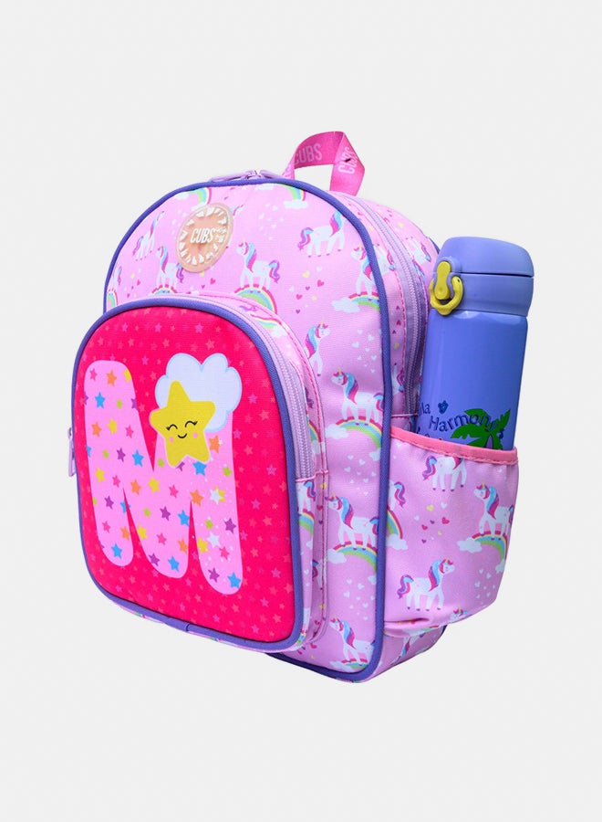 CUBS Nursery Pink Unicorn Letter M Bag - Image 1
