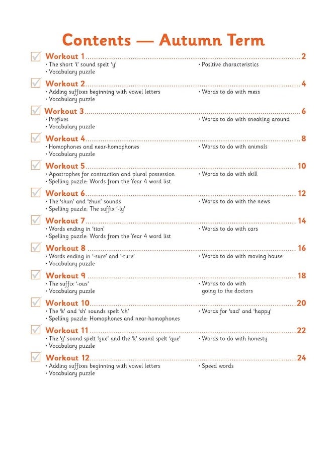 KS2 English 10-Minute Weekly Workouts: Spelling & Vocabulary - Year 4 - Image 3