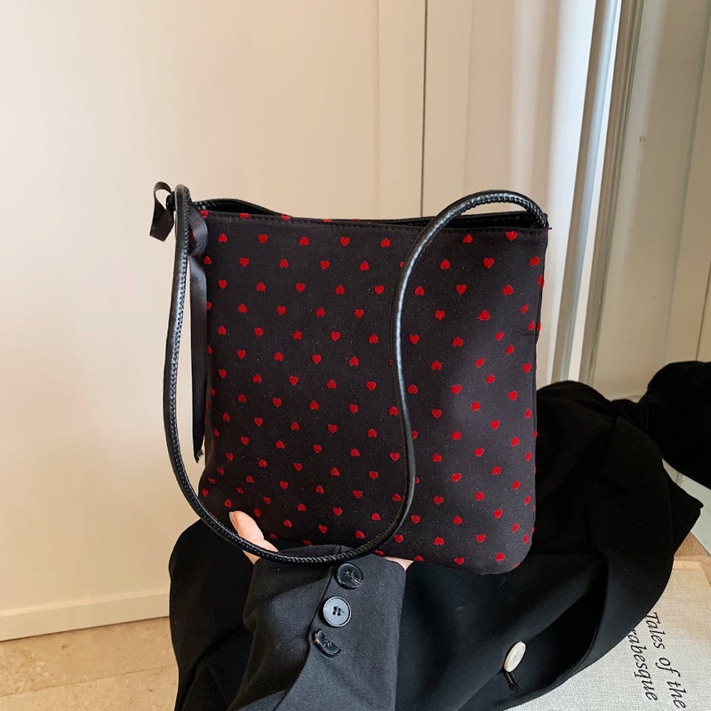 Casual Super Popular Niche Wave Dot Women'S Bag Style All-Match One-Shoulder Underarm Bag Portable Bucket Bag - Image 5