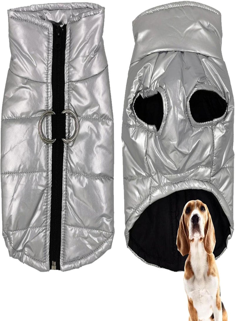 GGOOT Dog Winter Coat,Pet Reflective Jacket With Harness Hole - Dog Coat Warm Cotton Lined Vest Windproof Outdoor Apparel For Small Medium And Large Dogs - Image 1