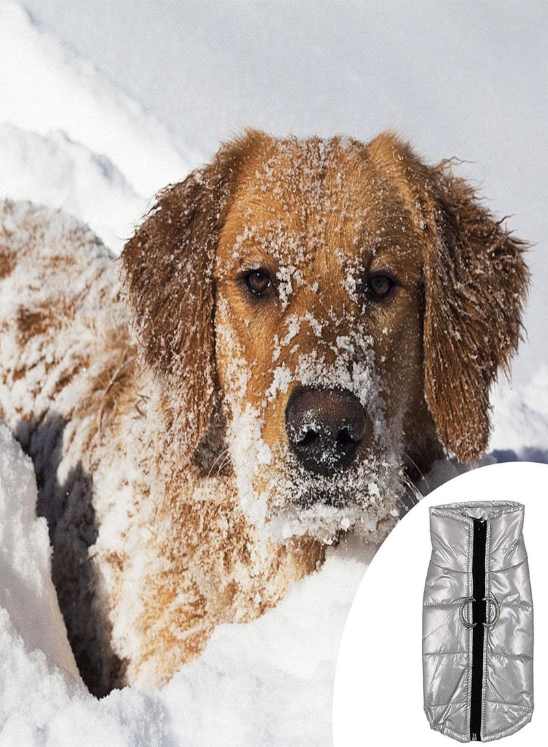 GGOOT Dog Winter Coat,Pet Reflective Jacket With Harness Hole - Dog Coat Warm Cotton Lined Vest Windproof Outdoor Apparel For Small Medium And Large Dogs - Image 2