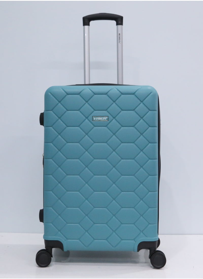 3 Piece ABS Hard side Trolley Luggage Set Spinner Wheels with Number Lock