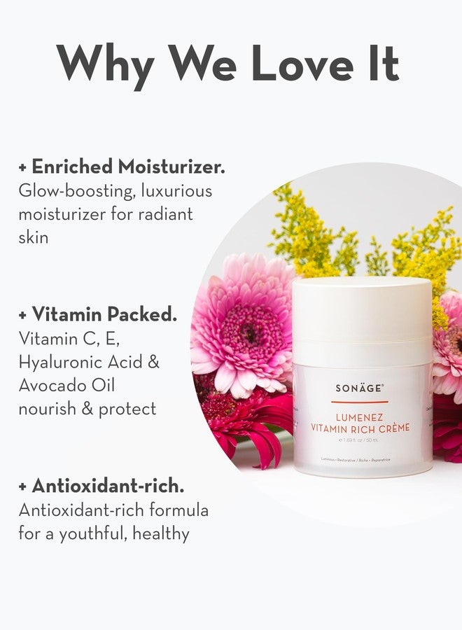 SONAGE Lumenez Vitamin Facial Cream: Daily Restorative Moisturizer with Vitamin C | Hydrating Cream for Dry Skin - Image 4