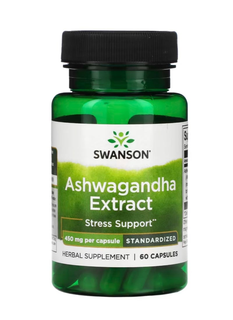 SWANSON Ashwagandha Extract Standardized 450 Mg 60 Capsules  - Image 1