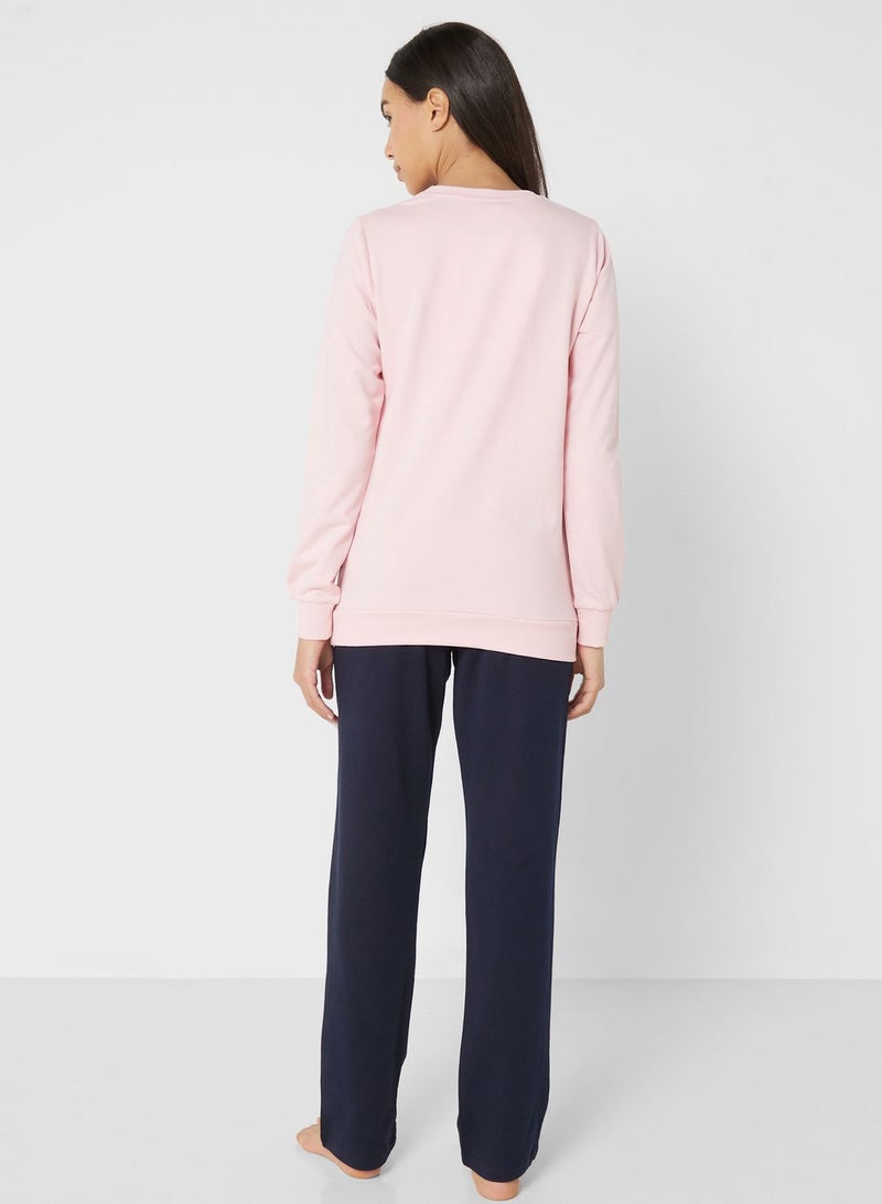 High Waist Logo Pyjama Set