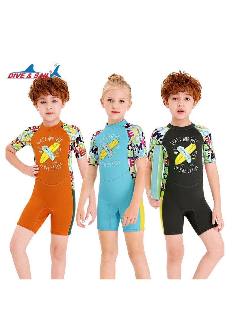 DIVE & SAIL 3Pcs Keep Warm Children Diving Suit Three-layer High Elastic Wetsuit For Boys And Girls Multicolour  - Image 1