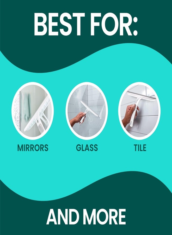 Scotch Brite Scotch-Brite Dual Blade Squeegee, Safe on Mirrors, Glass Shower Doors, Windows and More, 4 Count - Image 4