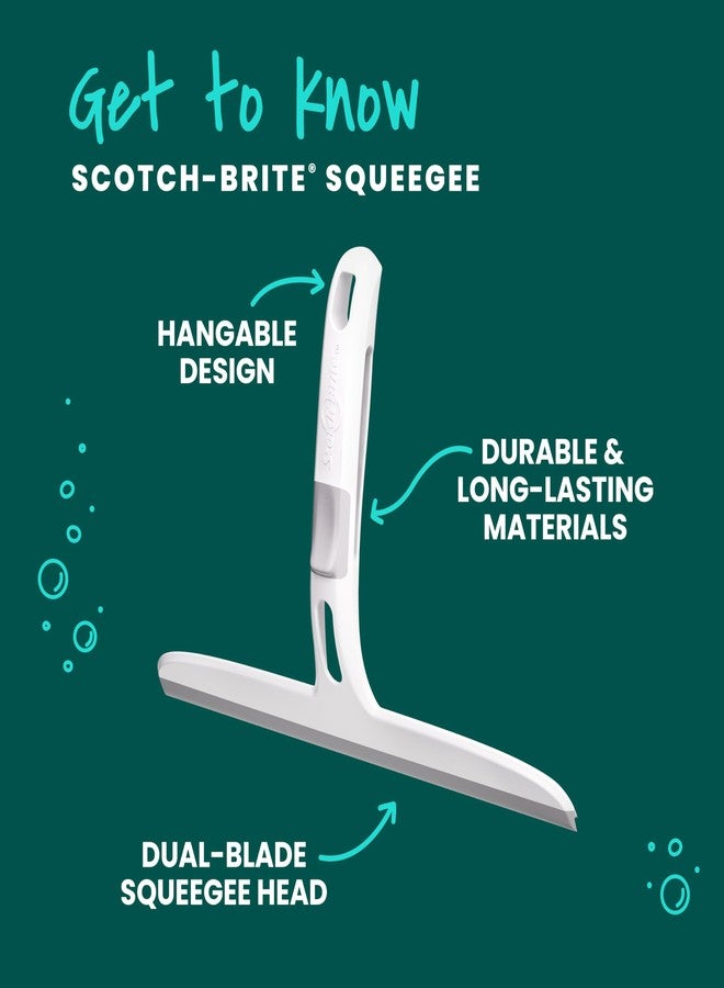 Scotch Brite Scotch-Brite Dual Blade Squeegee, Safe on Mirrors, Glass Shower Doors, Windows and More, 4 Count - Image 3