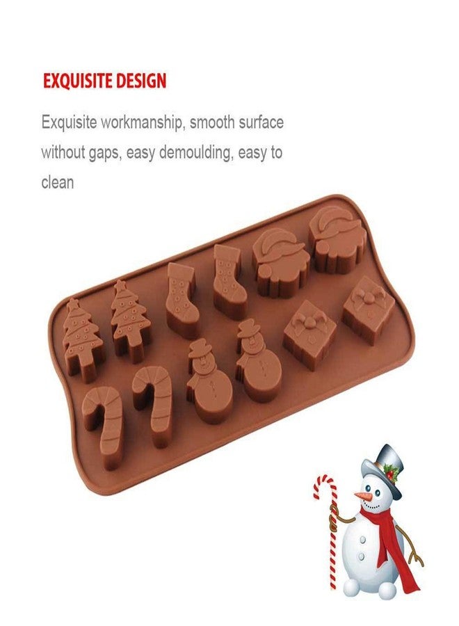 Barasti Chocolate Mould Silicone Chocolate Making Mould Food Grade Baking Mold Kitchen Tools for Homemade Chocolates Candy Christmas Desserts Flexible Reusable Baking Mold - Image 5