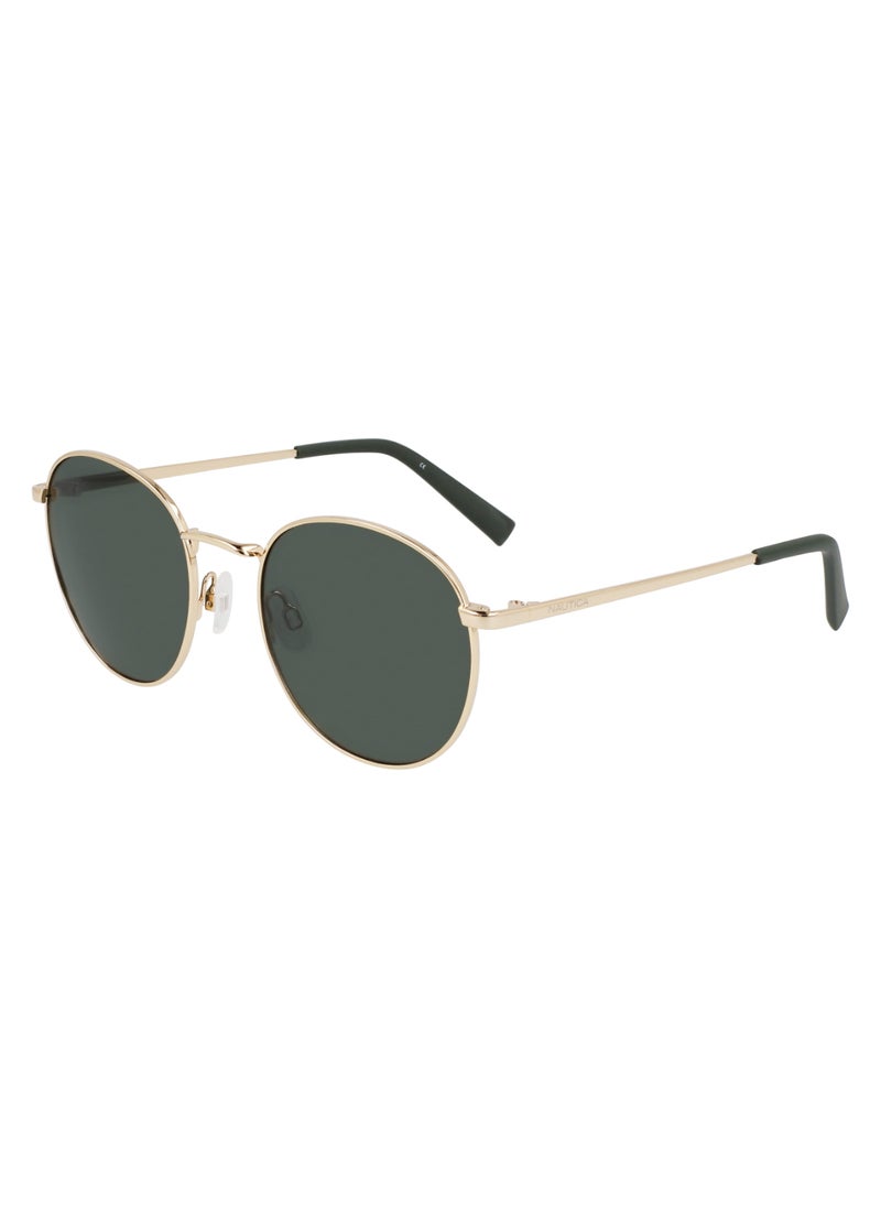 NAUTICA Unisex UV Protection Round Shape Metal Sunglasses N100SP-717-5120 - Lens Size: 51 - Gold  - Image 2