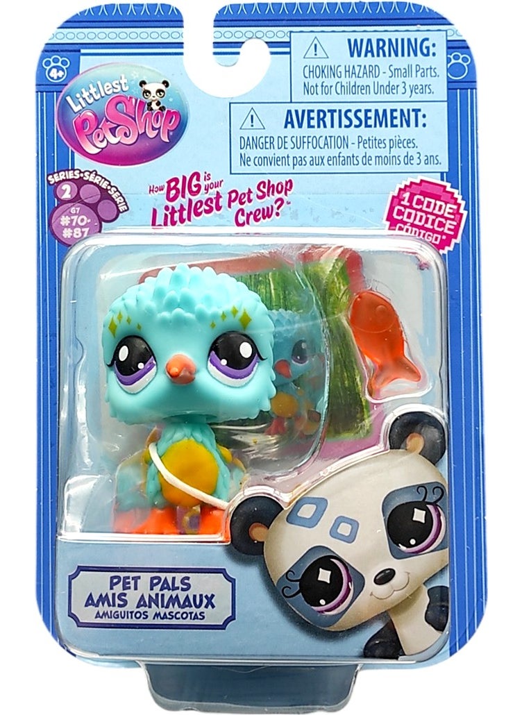 HASBRO - GAMING - Littlest Pet Shop Single Figure 00522 G7#82 Fish Blue Bird - Image 1
