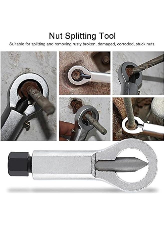 Generic - Heavy Duty Nut Splitter Broken Damaged Corroded Stuck Screw Nut Removal Splitting Tools, Stuck Rusted Nut Breaker Universal Nut Cracker Remover Splitting Set(#2) - Image 1
