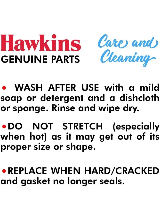 Hawkins Hawkins Gasket for 3.5 to 8-Liter Pressure Cooker Sealing Ring, Medium, Black  - Image 2