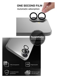 huanmate 2 in 1 Apple iPhone 16 Protection Pack - Anti-Peeping Privacy Glass Screen Protector & Camera Lens Protector, Premium Edge-to-Edge, High Transparency, Anti-Explosion, Easy Installation  - Image 3
