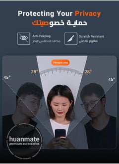 huanmate 2 in 1 Apple iPhone 16 Protection Pack - Anti-Peeping Privacy Glass Screen Protector & Camera Lens Protector, Premium Edge-to-Edge, High Transparency, Anti-Explosion, Easy Installation  - Image 5