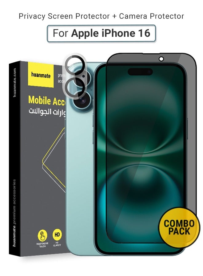 apple Apple iPhone 16 Privacy Screen Protector And Camera Lens Protector ZCECBA7208946F07D6A4BZ