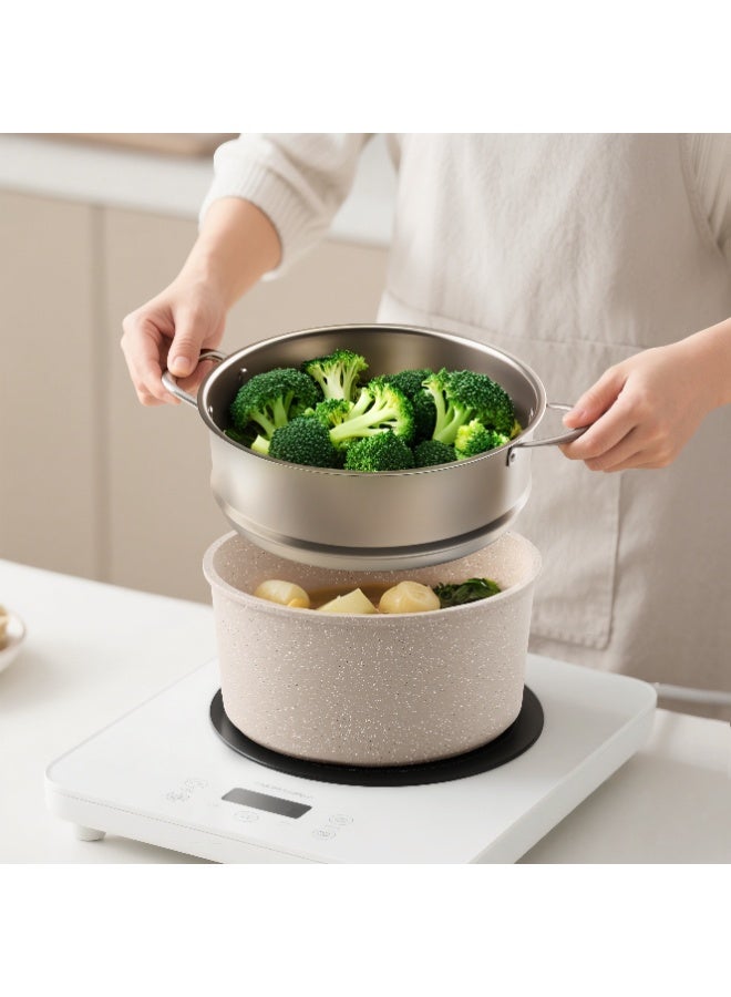 Detachable Nonstick Cookware Set - Stackable Induction Pots and Pans With Removable Handles, Dishwasher Safe - For RV Camping, Oven and Stovetop Use, 16 Pieces - Image 4