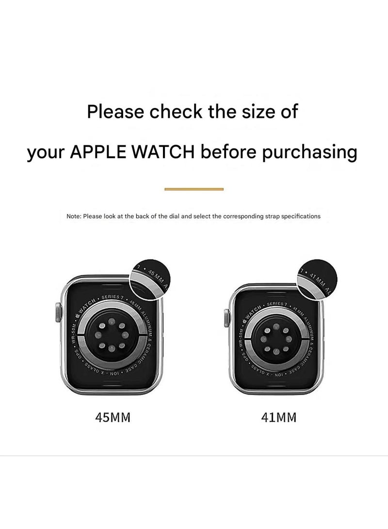 Watch Band Compatible for Apple Watch Series Band 42mm 44mm 45mm 46mm 49mm women, Genuine Leather Double Tour Designed Slim Replacement Strap for iWatch Series10 9 8 7 6 SE - Image 4