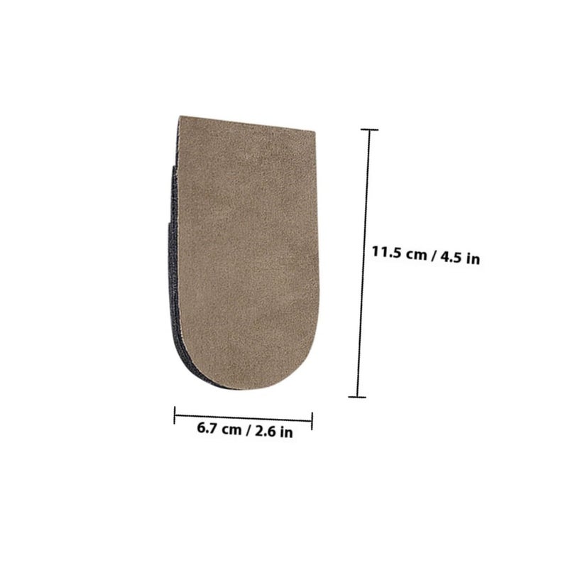 Brown Invisible Heel Lift Insoles M Size Anti Slip Breathable For Sports And Daily Shoes - Image 3