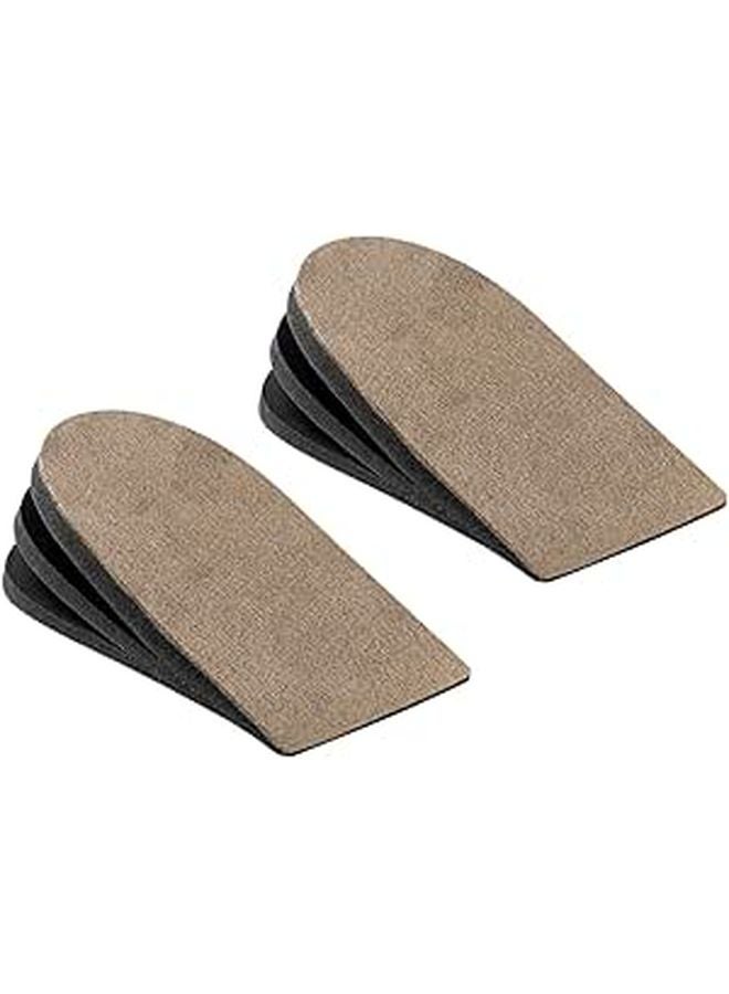 Brown Invisible Heel Lift Insoles M Size Anti Slip Breathable For Sports And Daily Shoes - Image 1