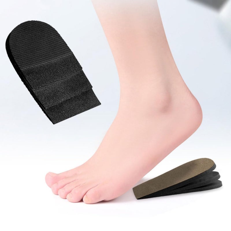 Brown Invisible Heel Lift Insoles M Size Anti Slip Breathable For Sports And Daily Shoes - Image 4