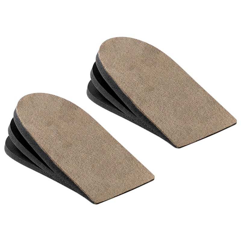 Brown Invisible Heel Lift Insoles M Size Anti Slip Breathable For Sports And Daily Shoes - Image 2