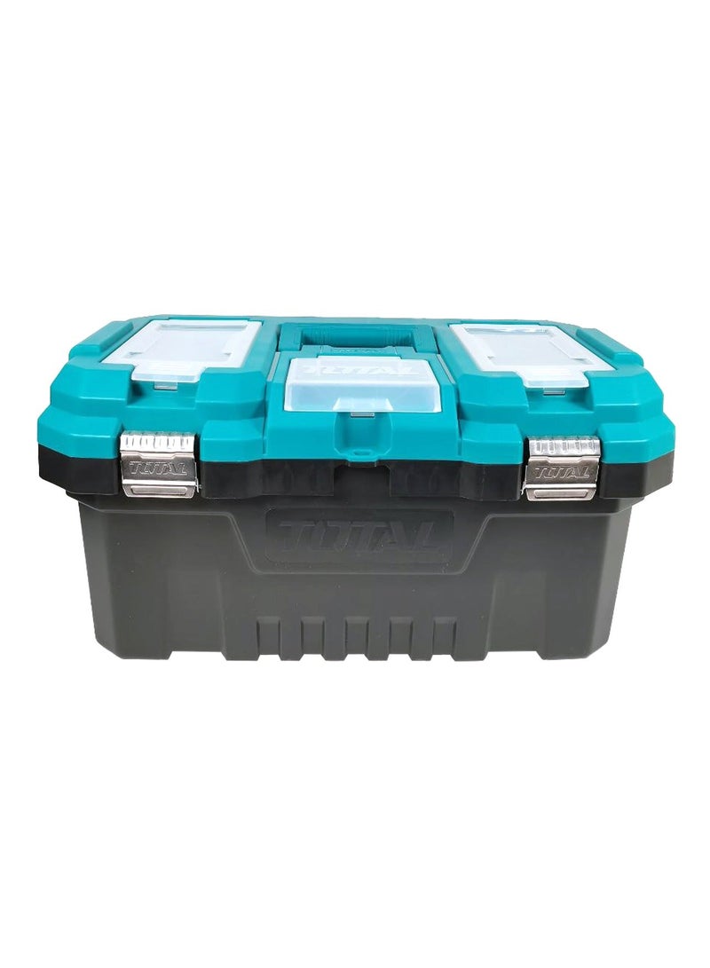 TOTAL Plastic Tool Box 20" For Tools/Fishing/Painting/Students Plastic Tools Box 508x296x261mm Max Load 20kg TOTAL TPBX0202 - Image 3