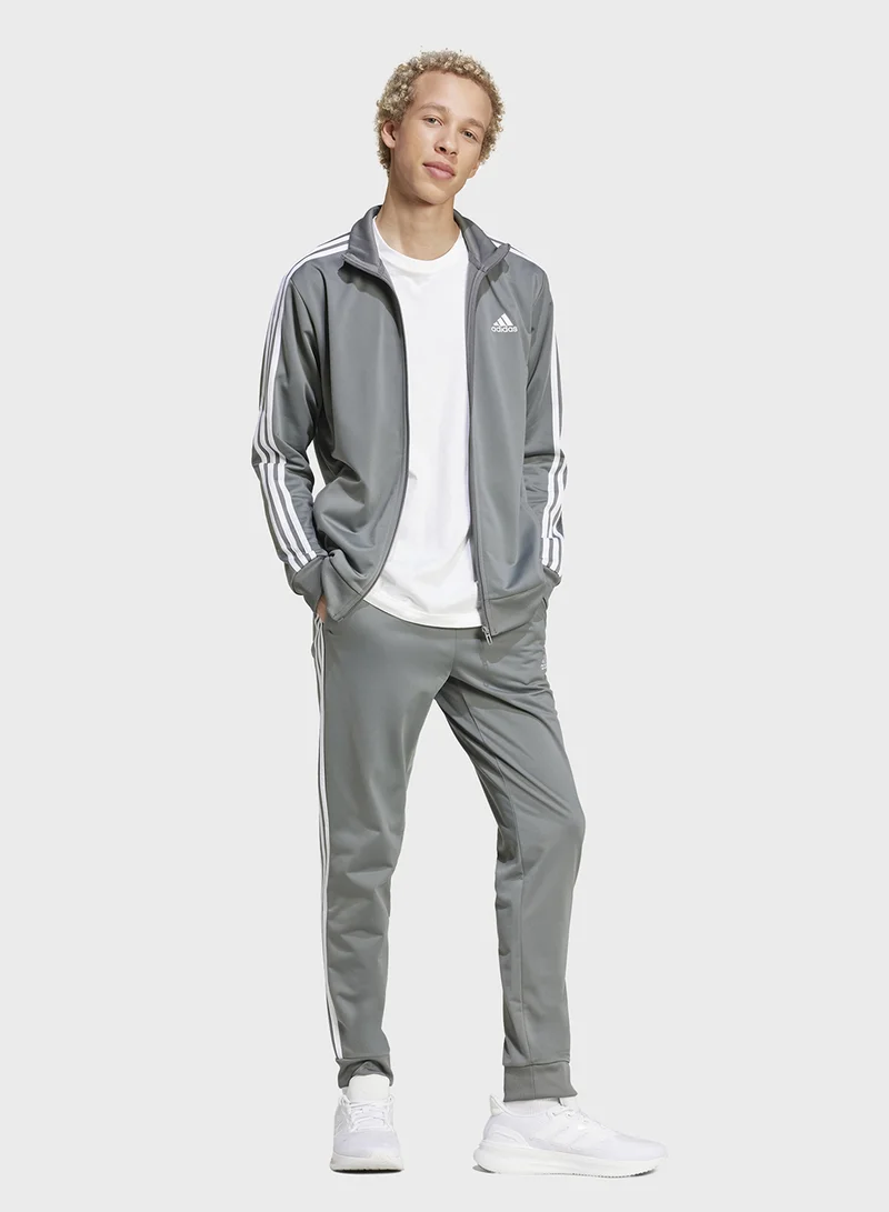 Adidas Basic 3 Stripe Tricot Tracksuit