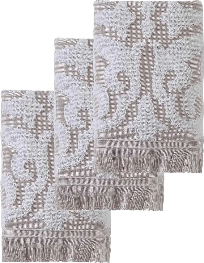 Efabrika Lesly Cotton 3 Piece 40X75 Hand Face Towel Set - Beige