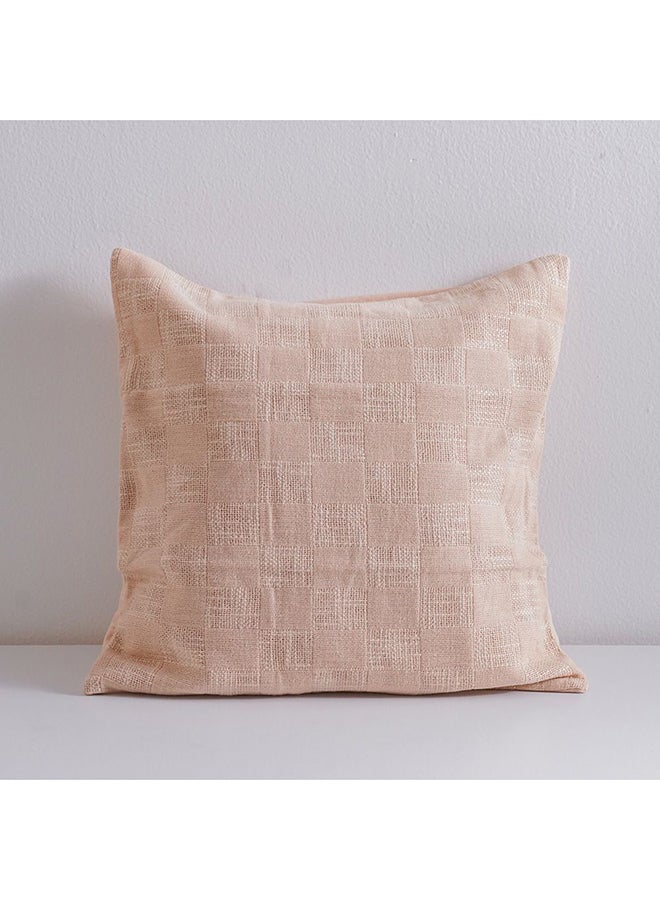 دانوب هوم غطاء وسادة من دانوب هوم بنمط لامع مطبوع - خوخي -  سم | غطاء وسادة قطني للأريكة لغرفة المعيشة وغرفة النوم - Image 1