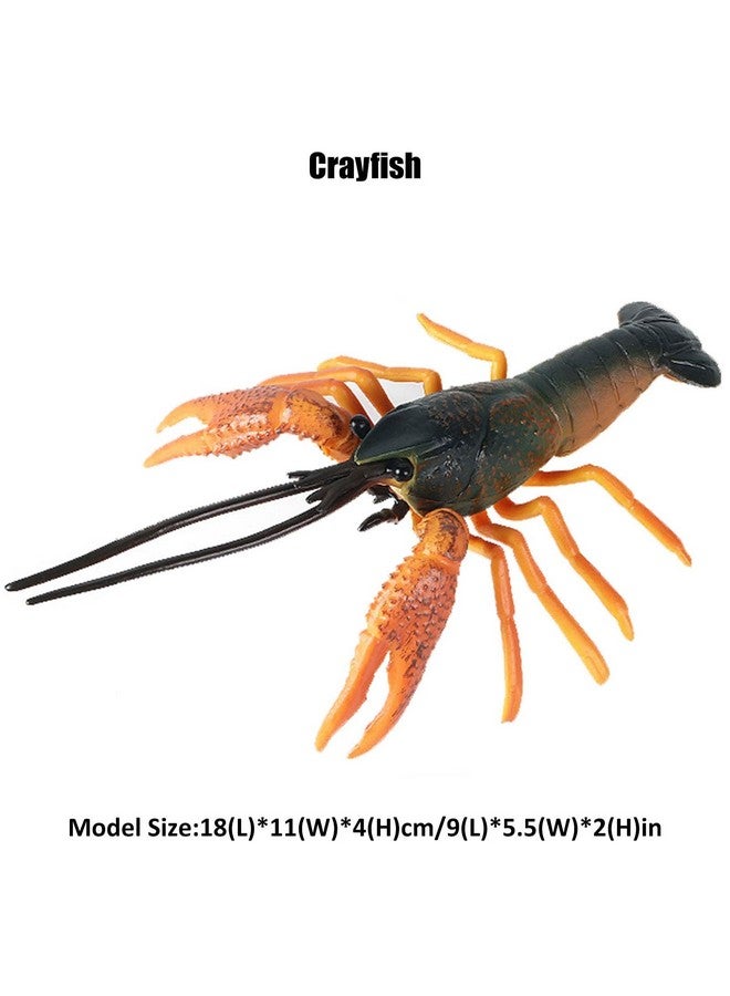 JOKFEICE Ocean Sea Animal Toys, Realistic Crayfish Fairy Garden Accessories, Learning Educational Toys for Christmas Birthday Cake Topper for Kids (Green) - Image 2