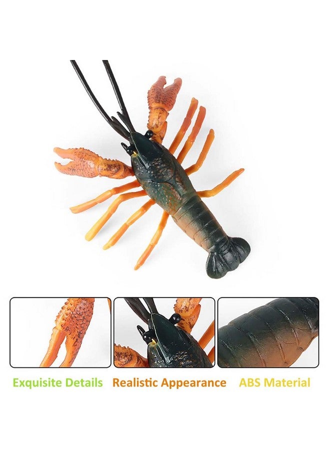 JOKFEICE Ocean Sea Animal Toys, Realistic Crayfish Fairy Garden Accessories, Learning Educational Toys for Christmas Birthday Cake Topper for Kids (Green) - Image 3