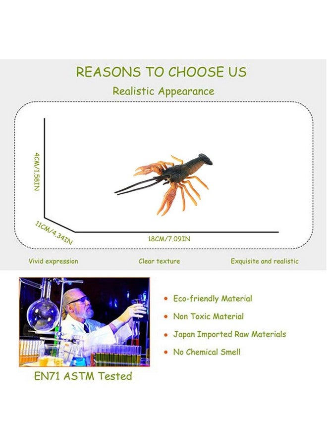 JOKFEICE Ocean Sea Animal Toys, Realistic Crayfish Fairy Garden Accessories, Learning Educational Toys for Christmas Birthday Cake Topper for Kids (Green) - Image 4
