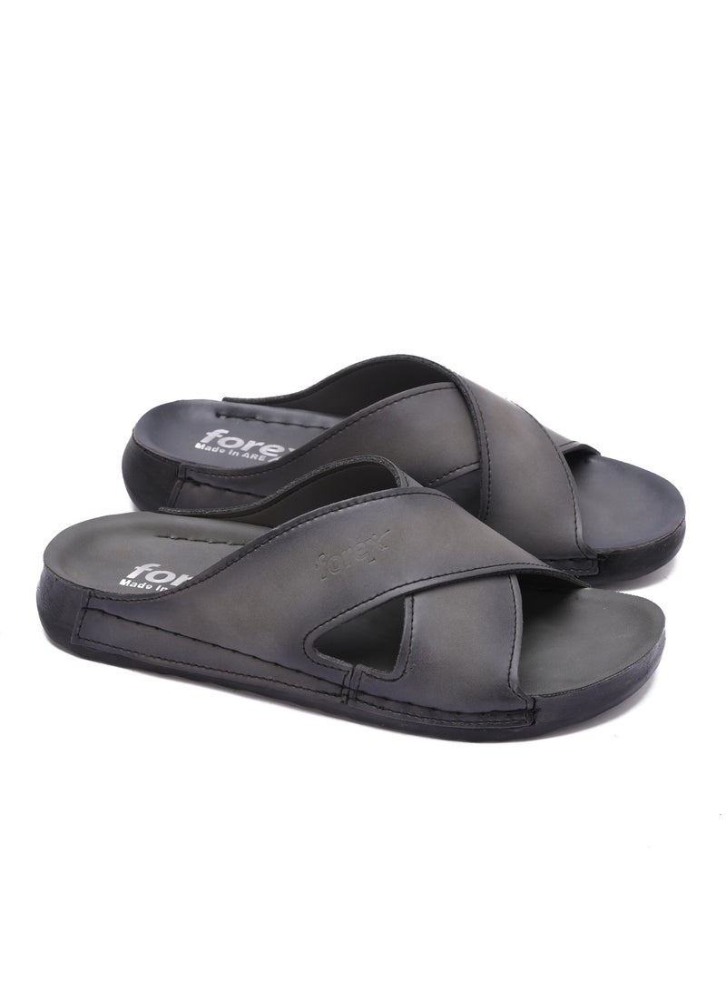 Men's Casual Genuine Leather Slippers - Comfortable Design with High Quality Material and Non-Slip Medical Sole - Image 1