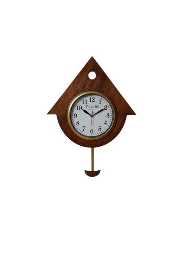 Coco Wooden Pendulum Clock, 40 X 40 Cm, Taiwanese Machine