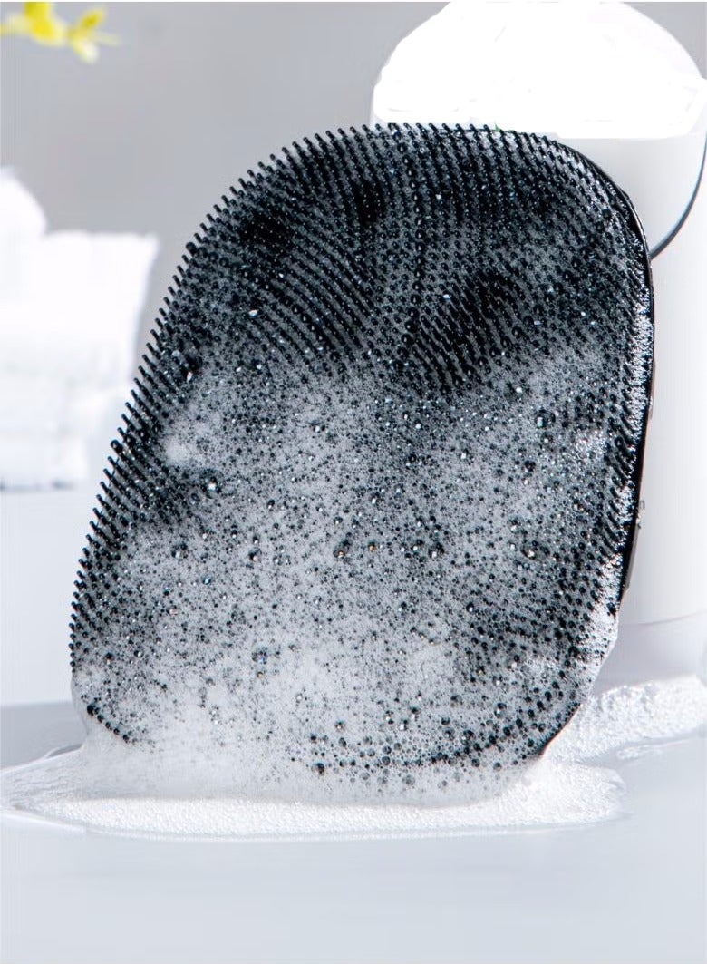 Silicone Body Scrubber Shower Bath Body Brush for Men Women,1 Pack,Black - Image 2