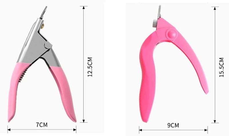 ويوبلز مقص أظافر، مقص أظافر صناعية على شكل حرف U، قص فرنسي احترافي، أدوات مانيكير فنية أكريليك لصالونات فن الأظافر المنزلية - Image 3