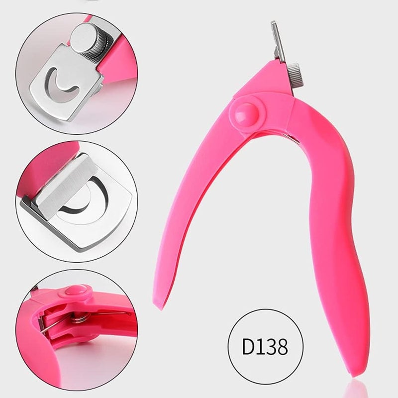 ويوبلز مقص أظافر، مقص أظافر صناعية على شكل حرف U، قص فرنسي احترافي، أدوات مانيكير فنية أكريليك لصالونات فن الأظافر المنزلية - Image 2