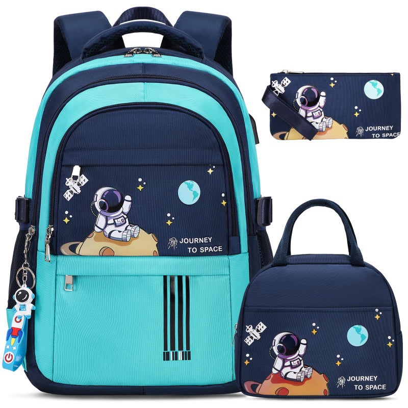 ACESAK Backpack for Boys Boy Schoolbag Kids Children Teens Girls Elementary Middle School Bags Waterproof Lightweight Bookbag Backpacks Casual Daypack with Lunch Bag Set - Image 2