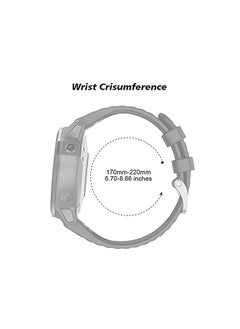 Dado Silicone Replacement band 22 mm Compatible with Garmin watch Fenix 7 | Fenix 6 | Fenix 5 | 6 Pro | 5 Plus | Approach S60 Smartwatch strap  - Image 3