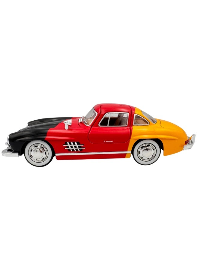 HAIZOL سيارة نموذجية مصنوعة من المعدن لبنز 300 SL بمقياس 1:22 – لعبة قابلة للسحب، قابلة للجمع، أبواب وغطاء صندوق تفتح، تأثيرات صوتية وضوئية، امتصاص للصدمات، هيكل من سبائك معدنية - Image 3