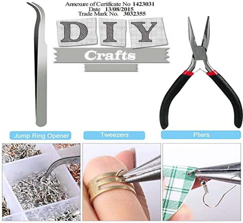 DIY Crafts DIY Crafts 75 Grm, Antique Bronze, Earring Making Kit Jewelry Makes Supplies with Earring Post Jump Rings Earring Back Tweezers Jump Ring Opener for Earring Jewelry DIY Ma (75 Grm, Antique Bronze) - Image 5