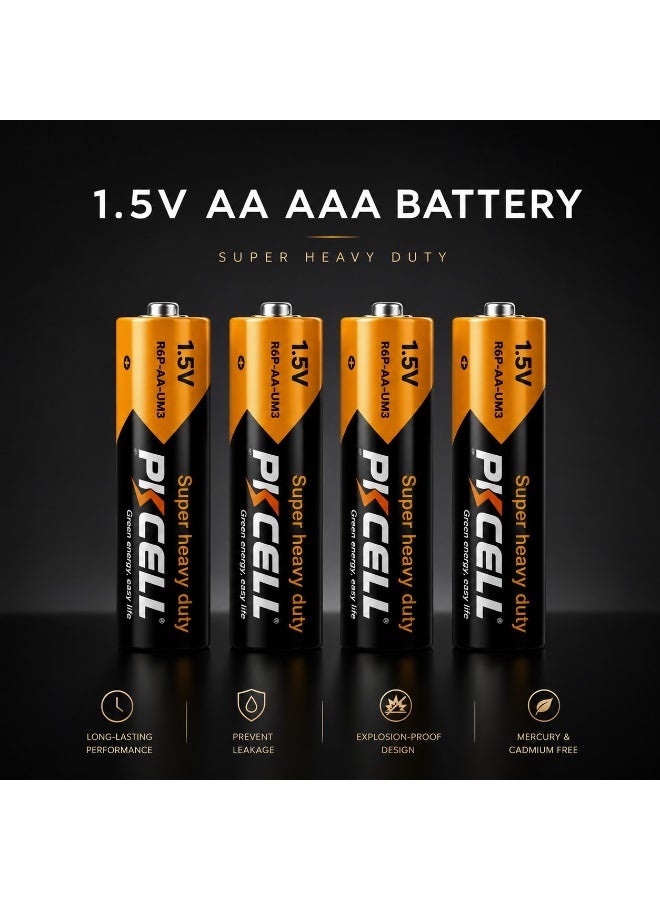 بي كي سيل AAA Super Heavy Duty Batteries 1.5V R03P Long Life Dry Cell Battery, Mercury & Cadmium Free, for Remote Controls, Clocks, Flashlights, Toys & Cameras, 4-Pack - Image 3