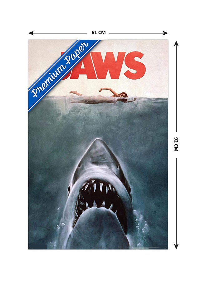 اب تو ديت  بوستر كبير عبارة عن قرش ابيض مستوحي من فيلم  مقاس 90 في 60 سم - Image 2